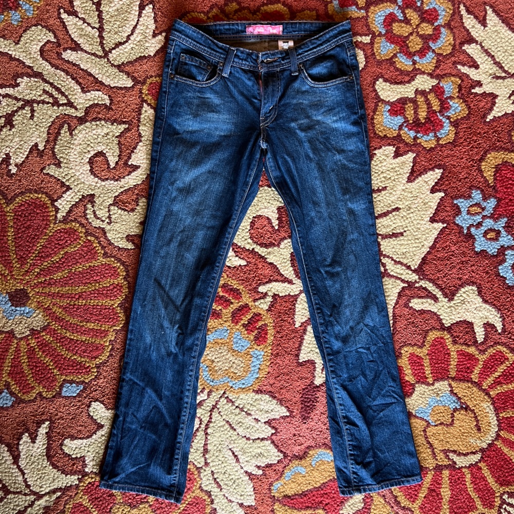 Levi Super Low Straight Jeans